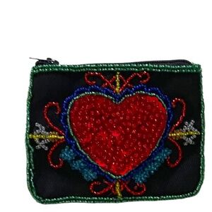 Handmade‎ Beaded Erzulie Freda Vévé  Pouch- NWOT